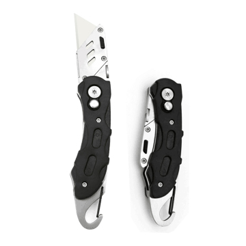 Middia Safety Paper Knife: มีดยูทิลิตี้และใบมีดพร้อมใบมีดเซรามิกและด้ามจับกระเป๋าสีดำ