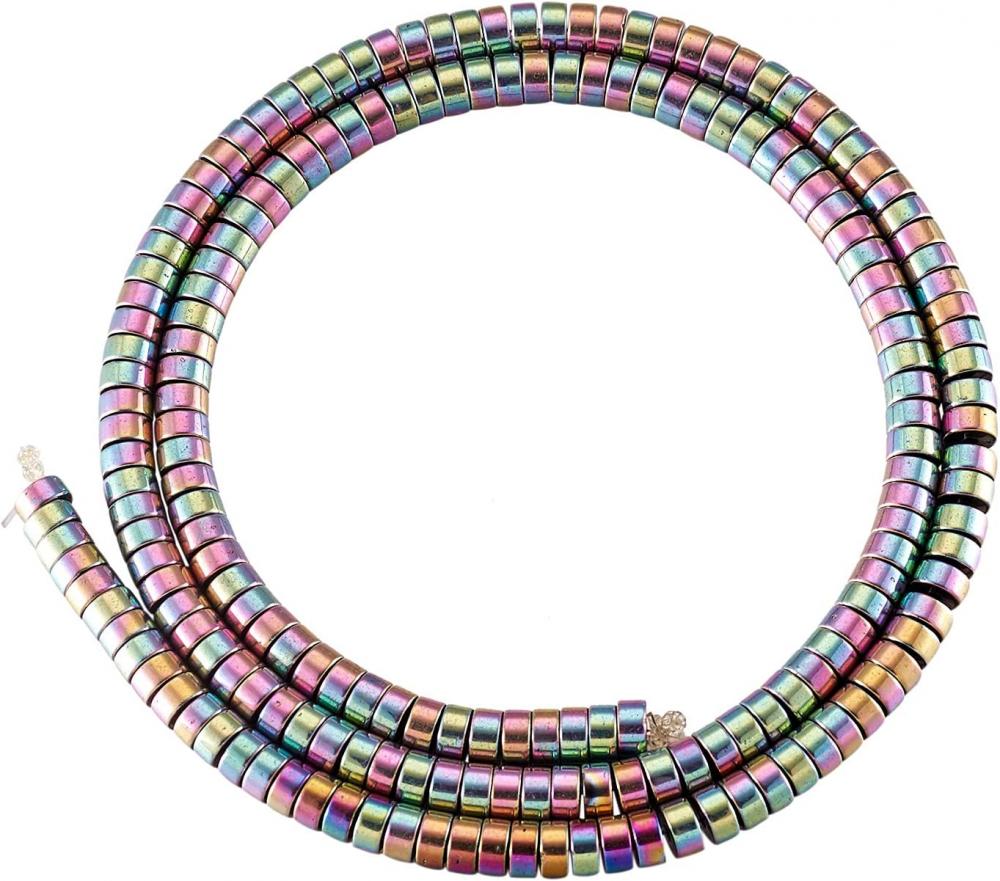 190pcs Rainbow Metal Spper Spacer Beads