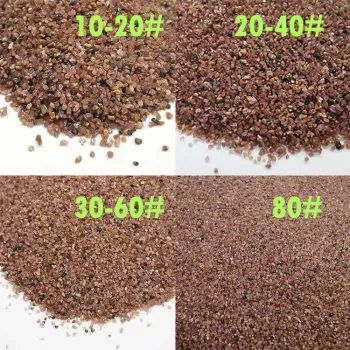 Blasting abrasive media Pink garnet grain 0.85-2mm