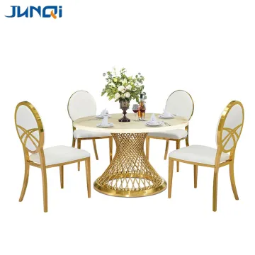 Junqi Factory Sale: Italian Marble Dining Table Set for 8 Seaters