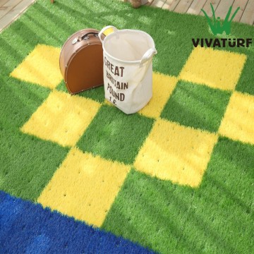 VIVATURF outdoor indoor decorative innovative deco modular diy interlocking artificial grass tile