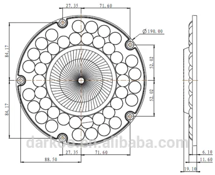 Nichia 3030 3535 UFO High Bay Light Lens DK19060-42H1
