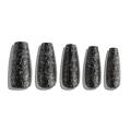 Mattes noirs faux ongles Visibles Trails de spirale