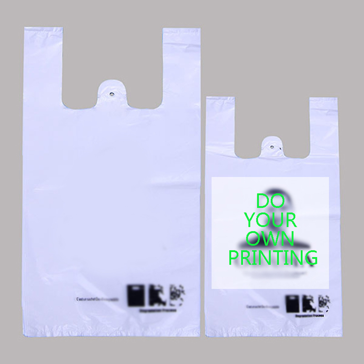 Disposable T shirt Plastic Shopping Vest Handle Poly Bags