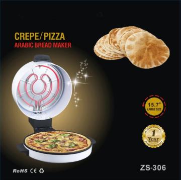 زونسون ZS-306WEO ماكينة خبز كهربائية بحجم كبير 40سم لصنع الخبز العربي وقائمة البيتزا سهلة الاستخدام