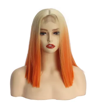 High-Temperature Resistant Straight Synthetic Wigs with Bangs: Perfect for Masquerade Parties, Festivals, Students, and Cosplay