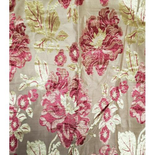 Yarn-dyed Polyester Sofa Fabric Upholstery Jacquard Velvet