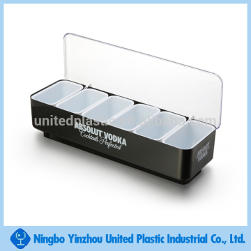 6 compartment condiment holder