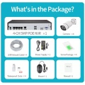 Poe 4k NVR IP Camera 4ch