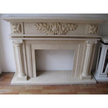 Carved Stone Fireplace Mantel