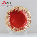 Modern Unique Custom Dish Vintage red Glass Tableware