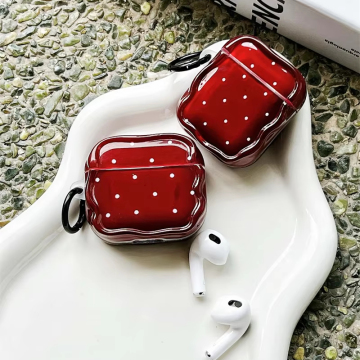 Red Dot Fashion Shockproof Hoadphone Cover pour Apple Airpods Pro 2 (4e génération)