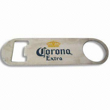 Stainless Steel Bottle Opener, Customized Logos Accepted, Made of Zinc-alloy