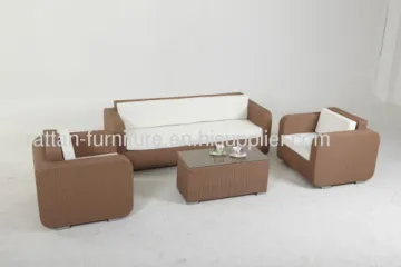 Garden Rattan Furniture -- Pe Rattan Sofa Set Outdoor Furniture 