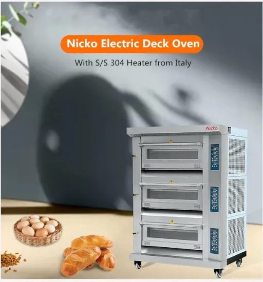 3 Decks 6 Trays Electric Deck Oven for Breadmaker
