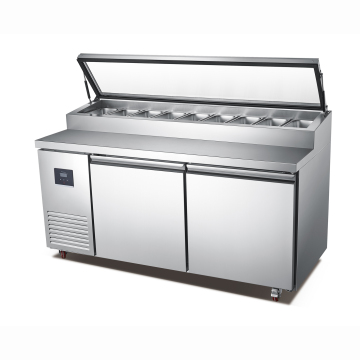 Refrigerated Pizza Prep Tables for Catering Buffet and Salad Bar