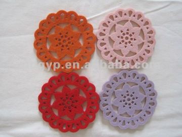 Doc design colorful felt coaster