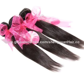 Cheap Brazilian Virgin Human Hair Weave, Silky Straight, 8-inch to 30-inch, Natural Color