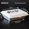 400ml Black Thickened Hinged Paper Takeout Food Box