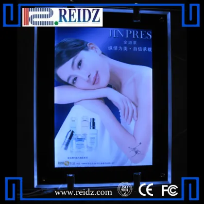 crystal led light box indoor advertising display