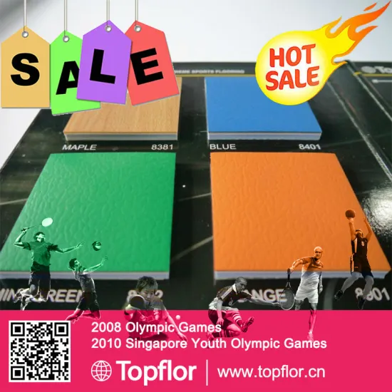 Topflor Colors Sports flooring used for Olympic games sports mats