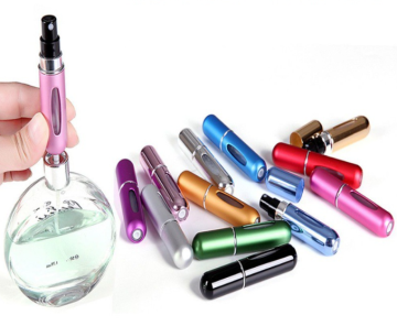 Botol semburan minyak wangi aluminium mudah alih mudah alih - bekas perjalanan 5ml &amp; 8ml