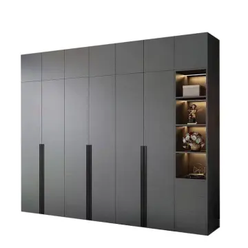 Factory-Generated New Wardrobe Design with Glass Doors for 2024: Closet Cabinet Solutions