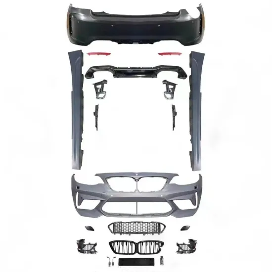 M2C Style Car Body Kit for BMW 2 Series F22 F23 2014-2021 Bumper Front Rear Hood Side Skirts Rear Diffuser