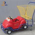 Oyuncak araba şekli ile çocuk alışveriş arabası