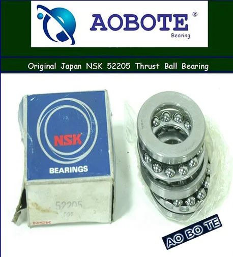Single Row Thrust Ball Bearing , Abec-5 Nsk 52205 Miniature Ball Bearing