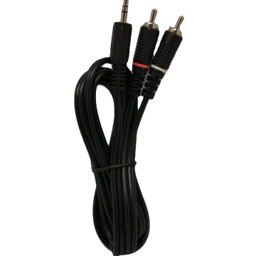 Sunchonglic 3.5mm Stereo to 2 RCA Male Cable, 1.5m Gold