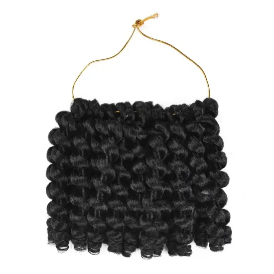 8 Inch 20 Strands High Quality Synthetic Braid Wig Jumpy Wand Curl Fiber Hair Extensions