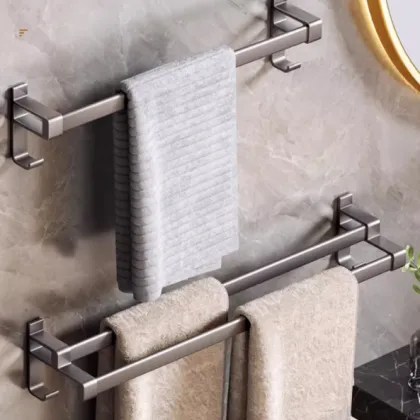 Towel rack bathroom non perforated bathroom rack