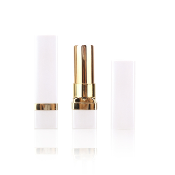 Luxury White and Gold Lipstick Case with 5g Capacity