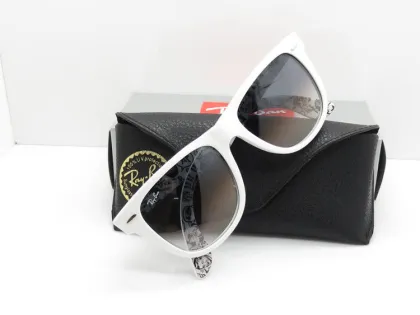 Acetate White Polarized Ray Ban Aviator Shield Sunglasses For Women