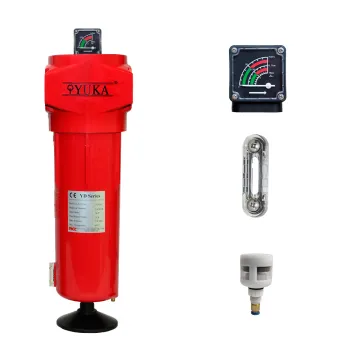 Compressed air particulate filter for 5 micron particles