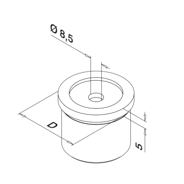 Edelstahl -Handlaufadapter für Treppenzubehör