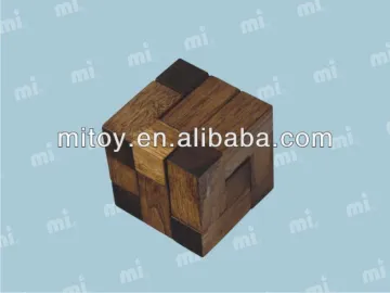 brain teaser wooden block toys puzzle cube