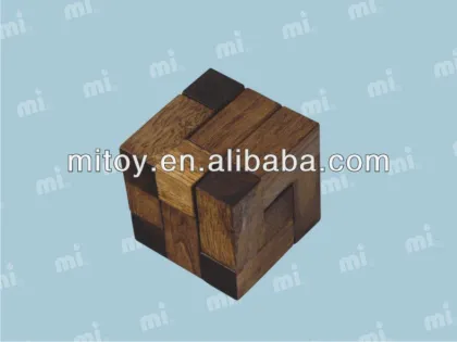 brain teaser wooden block toys puzzle cube