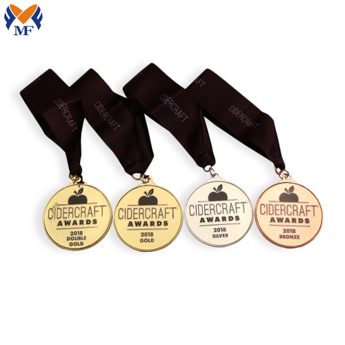 Conjunto de medalhas de metal esportivas personalizadas