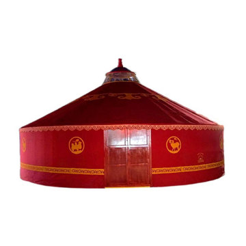 Four Season Steel Frame Mongolian Yurt Canvas Camping Tent
