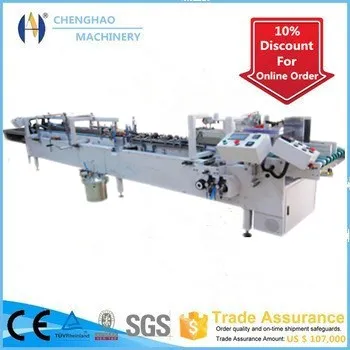 Chenghao Semi-Automatic Folding Box Machine Used to Supermarket Packaging Plastic Box