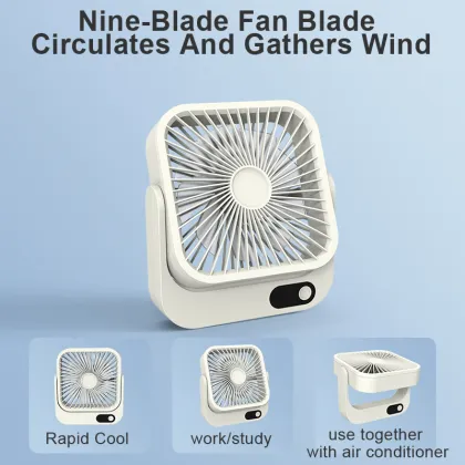 New USB Rechargeable Table Mini Electric Desk Fan