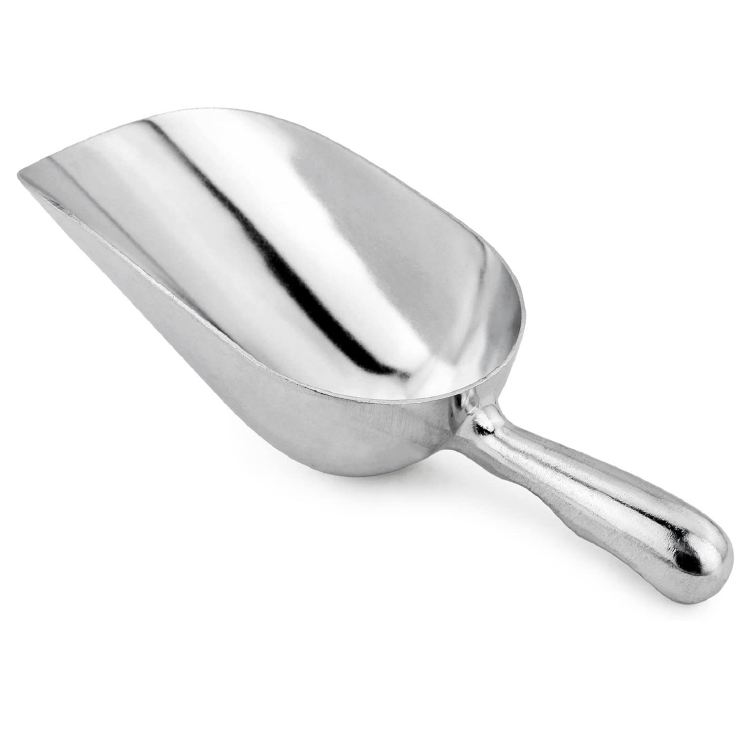 Cast Aluminum Round Bottom Utility Ice Flour Scoop