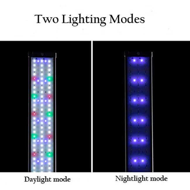 طيف كامل المياه العذبة RGBW LED مصابيح حوض السمك