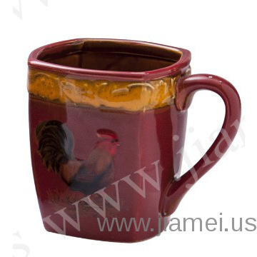 Arted tableware for rooster collection -embossed mug