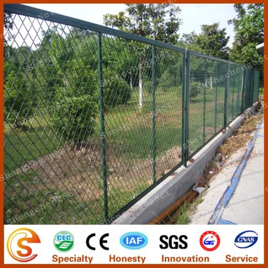 Diamond gates and steel fence expanded steel plate mesh