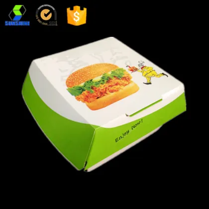 Colorful hamburger box fast food box