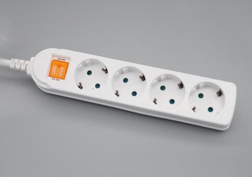 4-Outlet UE/Alemanha Standard Power Strip