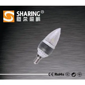 2013 cooling fins appearance 3*1W LED Candle Bulb
